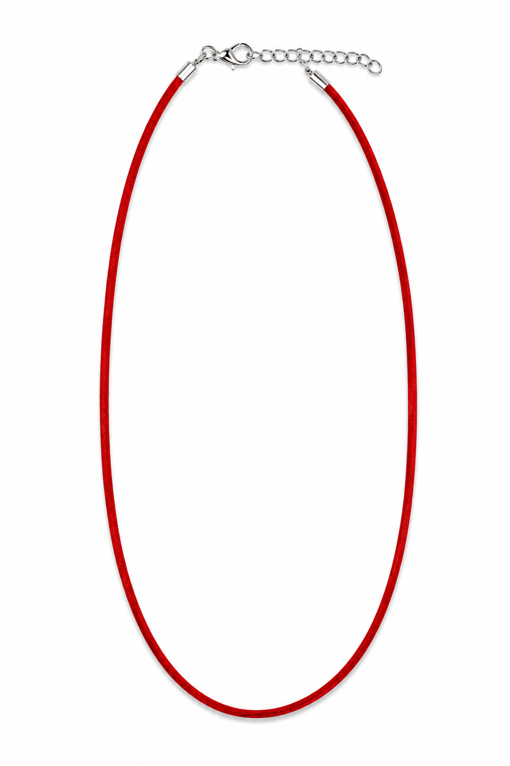 Collana in cuoio - lunghezza 45 cm - rosso